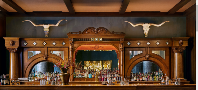 Max Zorn's Artistic Reflections Meet Western Elegance at the Bowie House Hotel Bar